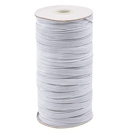 Rubber Bands, Rubber Band, 5 mm x 64 m, Sewing Elastic Band, Wide Trouser Rubber, Flat Elastic Band for Sewing and Household, DIY, Crafts, White