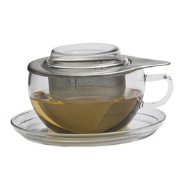 Trendglas Jena Tea Time Tea Cup with Stainless Steel Filter (0.3 Litre)