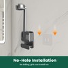 Hair Dryer Holder, Self-Adhesive Wall Mounted No Drill Hair Dryer