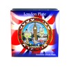 Wood Style Decorative Plate Detailing London Skyline: Big Ben, Tower