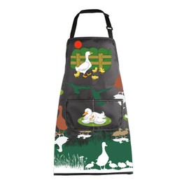 BNQL Duck Apron with Pockets Duck Mom Apron Duck Hunters Gifts Farmer Apron Wildlife Aprons Duck Lady Gifts for Duck Lovers (DUCK)