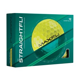 Maxfli StraightFli 2025 Golf Balls Gloss White/Yellow & Matte Orange/Green New - GLOSS YELLOW