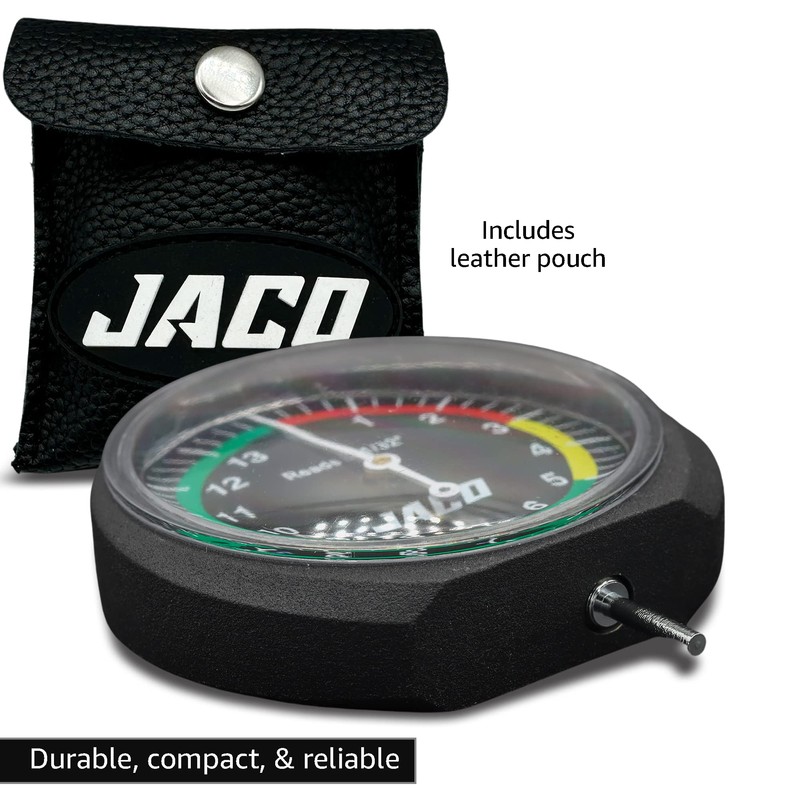 JACO TreadPro Tire Tread Depth Gauge, Dial Type (Reads in