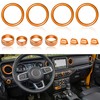 SENSHINE AC Knob Cover Vent Outlet Trim Ring for Jeep