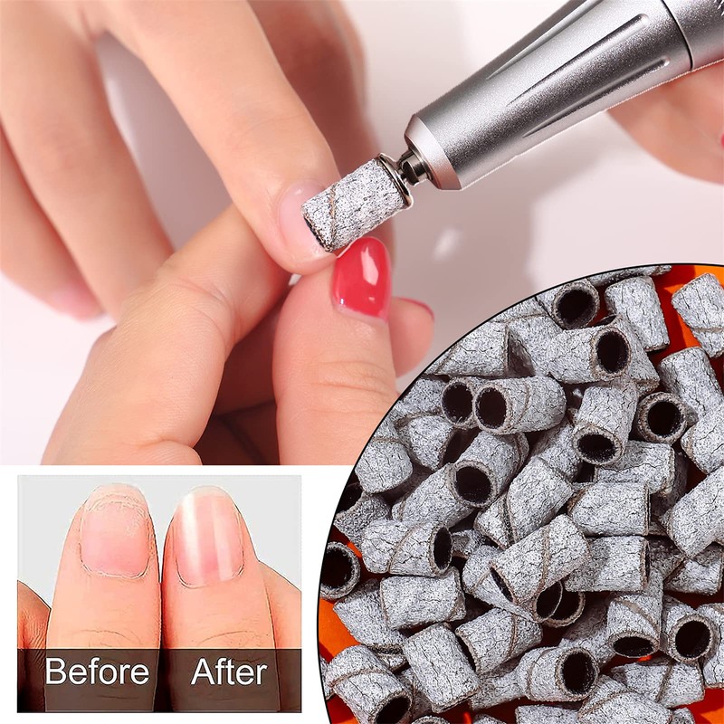 NMKL 100Pcs Zebra Sanding Band Pieces Grinding Polisher Files Nail