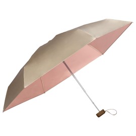 [2024] Wpc. Parasol Folding Umbrella, Light Shielding Inside Color, Tiny Gold, For Both Rain and Shine, Ribs, 19.7 inches (50 cm), Hand Open, 801-11949-102