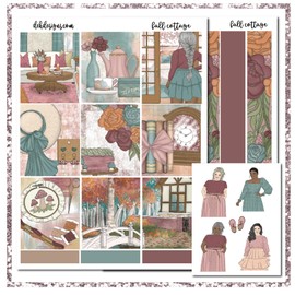 Life Planner Sticker Kit, Fall Cottage, over 150 stickers on premium matte