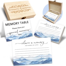 Share A Memory Card for Celebration Of Life - 50 Pcs Memorial Cards, Memory Box for Graduation Wedding, Funeral Keepsake for Celebration Of Life Decorations -A05