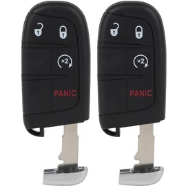 SCITOO Key Fob Keyless Entry 2019-2021 for Jeep for Renegade 1.3L, 2015-2018 for Jeep for Renegade 1.4L, 2017-2021 for Jeep for Renegade 1.8L M3N-40821302 68417821AA 68250337AB (2 PCS) 4 buttons