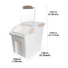 Qiveno Airtight Flour Storage Container 25 lb Rice Storage Container