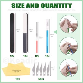 Keadic 37Pcs Model Tool Paint Kit Includes Professional Gundam Model Basic Tools, Painting Stand Base Holder and Alligator Clip Sticks Modeling Tools for Airbrush Hobby Model Building Parts Assemble