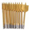 13Pcs 1/4in Hex Shank High Carbon Steel Flat Drill Bit
