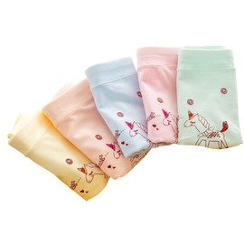 CHUNG Toddler Little Girls Kids Briefs Panties Soft Cotton Boyshort Underwear Set 5 Pack,Unicorn,5-6Y