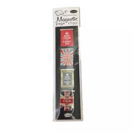 Re-Marks NEW Re-Marks Magnetic Page Clips/Bookmark ENGLISH FLAG "Keep Calm and Carry On"