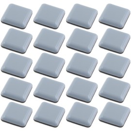 20Pcs 1 Inch Square Adhesive Furniture Sliders, PTFE Chair Glides Floor Protectors Self-Stick Furniture Moving Pads for Hardwood Floors, Carpet