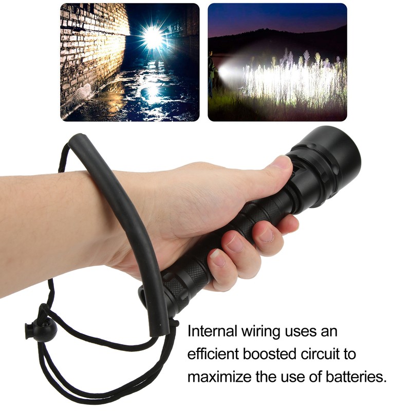 S5 Diving Flashlight with Anti Skid Rope Hard Anodized Treatment