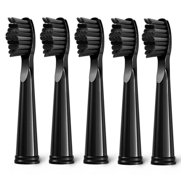 Fairywill Replacement Brush Hard, Bamboo Charcoal Black Bristle Replacement Head