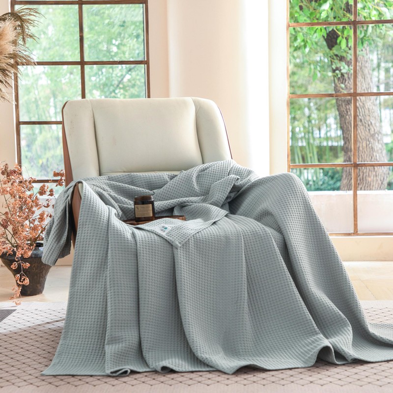 Simple&Opulence - Manta de Tiro 100% Algodón Tejido Waffle, 50"