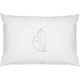 Azeeda 2 x 'Elegant Sitting Siamese Cat' Cotton Pillow Cases (PW00042845)