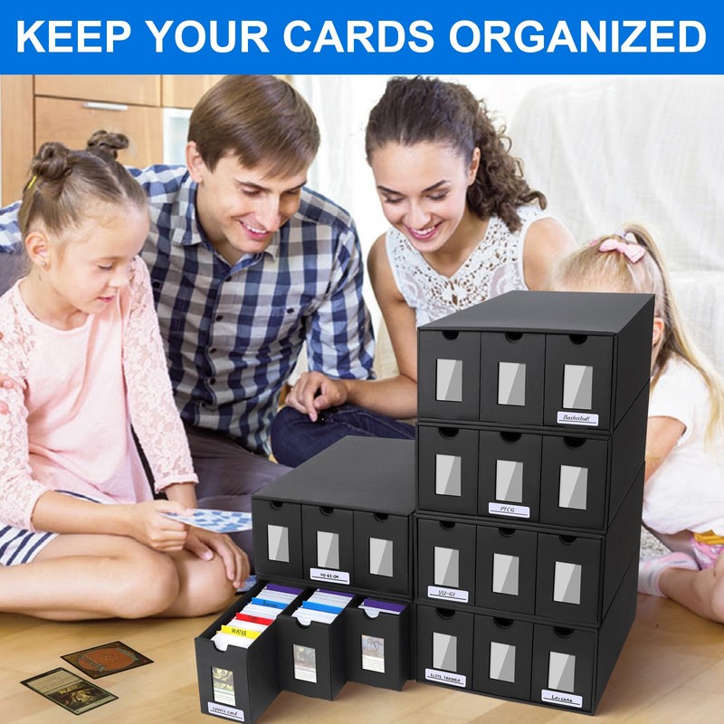 ATPWONZ Trading Card Storage Box, 18000+ Cards Deck Box for