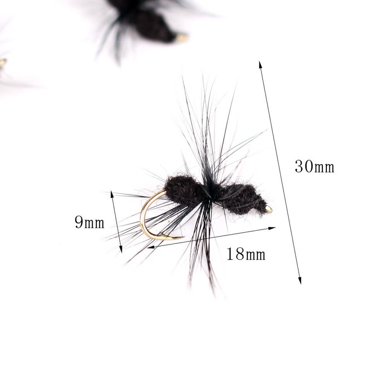 NEWSHOT Fly Fishing Flies, 40 Dry Fly Ant Lures Kit