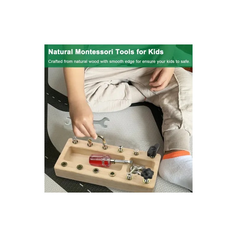 Juego De Tablero Montessori Con Destornillador Para Niños