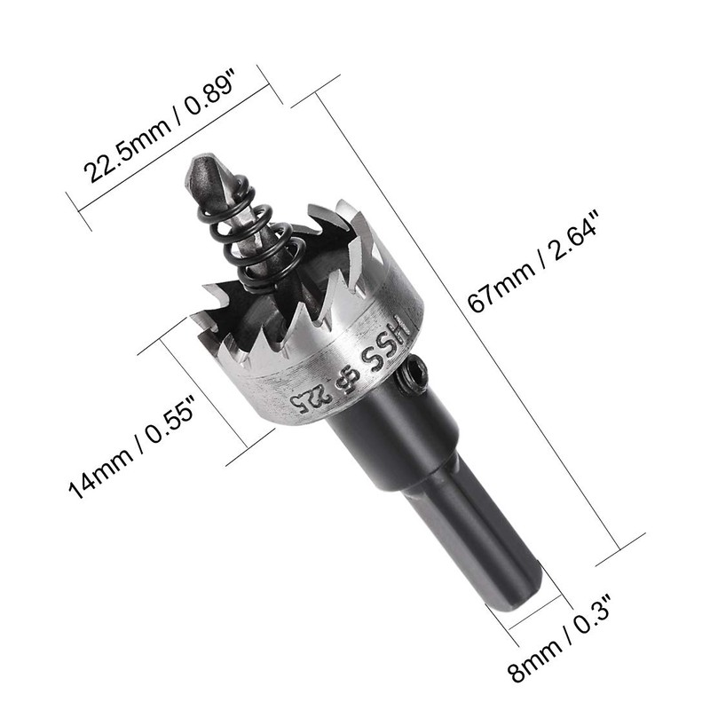 Sourcingmap 22.5mm HSS Drill Bit Hole Saw Cutter for Metal