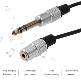 Aswalling 1/4 inch to 3.5mm Stereo Adapter Cable 6.35mm TRS Male to 3.5mm Female Quarter Inch Headphone Jack Converter AUX Connector Cable