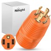 Nilight 30Amp to 50Amp RV Power Adapter 4Prong Generator Twist