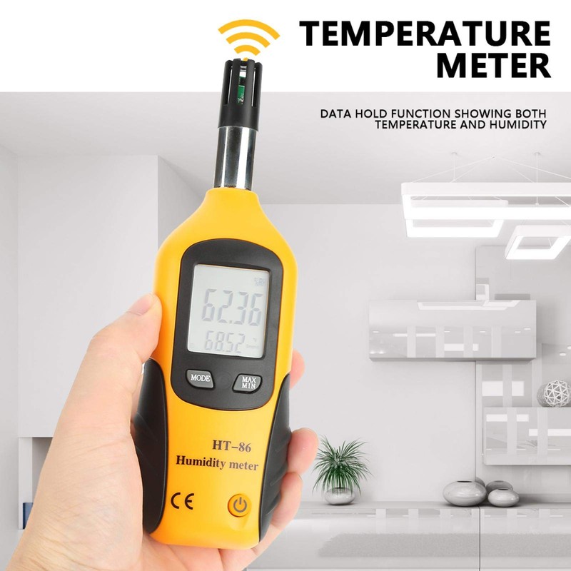 Digital Psychrometer Thermometer Hygrometer with Backlight Thermo hygro Meter Dew