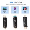 USB Micro SD Card Adapter, Seminer 5-in-1 USB C/Micro/USB 2.0