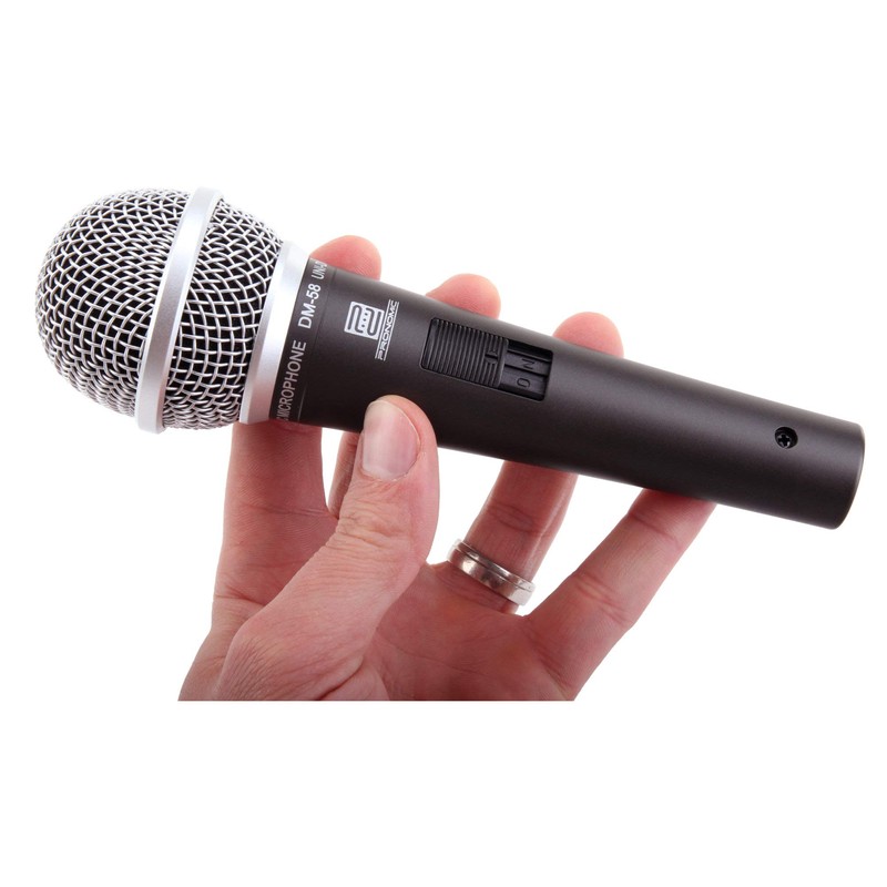 Pronomic DM-58 Vocal Microphone With Switch Set including Clamp