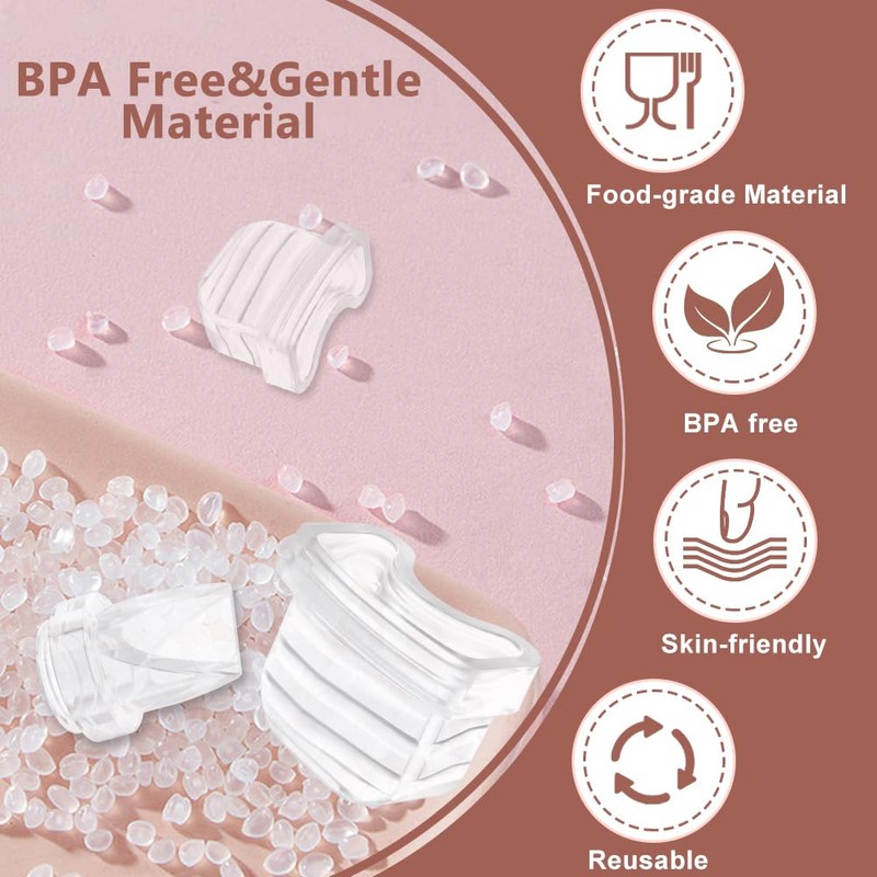 8PCS Duckbill Valves Compatible with eufy E10/S1/S1 Pro,Lansinoh Discreet Duo,MomMed