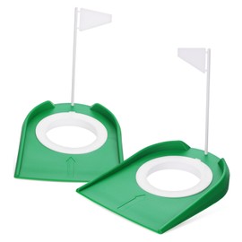 Sosoport 2pcs Portable Indoor Golf Putting Cups Lightweight Training Tools for Backyard Office Course Accuracy with Durable Golf Hole Cups Flags