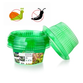 Pack of 12: Snail Collar, Snail Protection, Snail Fence, Snail Protection Rings, for Repelling Snails, for Your Salad Plants and Cabbage - Protects Plants from Animal Eating, Diameter 24 cm, Green (12