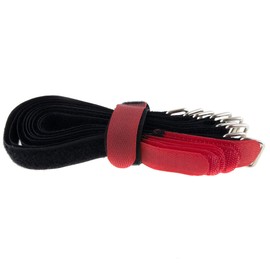 Velcro Cable Ties 300 x 20 Black / Red Velcro Crossed Velcro Fastener Pack of 10
