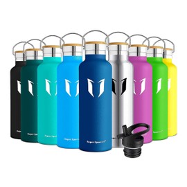 Super Sparrow Stainless Steel Water Bottle -620ml- Vacuum Insulated Metal Water Bottle - Standard Mouth Flask - BPA Free - Ideal Straw Water Bottle for Work, Gym, Travel, Sports