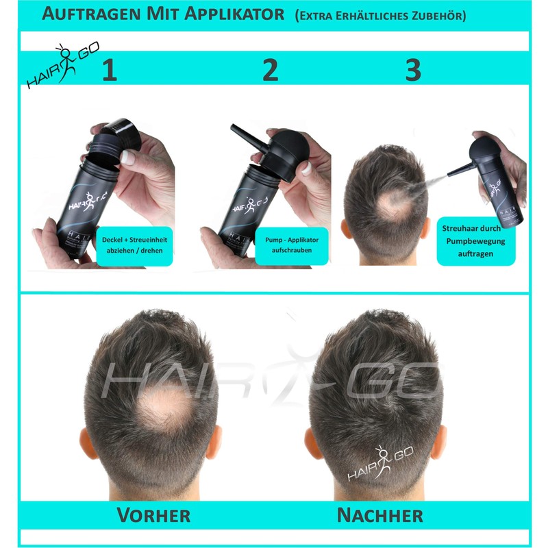HAIR GO Applicator for scattered hair and bulk hair -