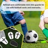 lasuroa 2 Pairs Football Miniature Shin Guards, White Cross Small