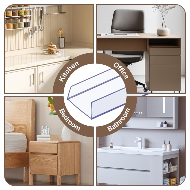 CHolic 10 Pcs 18" Length 3/4" Thick Cabinet Edge Protector,