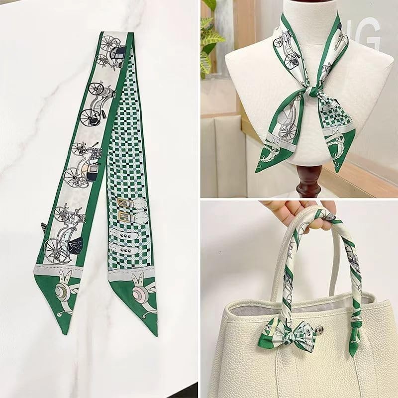 COtheSumay 100% Mulberry Silk Scarf for Handbags,Bags, and Purses,1 Pcs