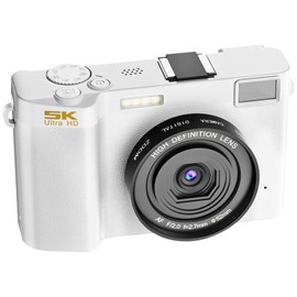 Moledro 5K Digital Camera for Smartphones, WIFI Transfer Function, 64 Megapixels, Dual Lens, 64 GB Micro SD Card Included, 18x Digital Zoom, Auto Focus Function, Image Stabilization, Webcam Selfies