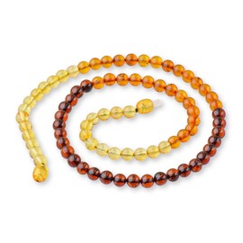 Genuine Amber Exclusive Beads Necklace - Natural Baltic Sea Amber Beads Jewelry Hand-Assembled Europe (Rainbow, 18)