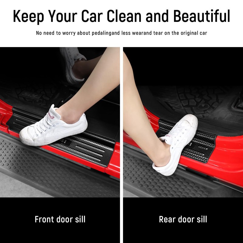 Door Sill Guards Compatible with Jeep Wrangler JL JLU 2018-2026