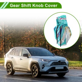 HOPESPANNER Universal 16x11cm/6.3"x4.33" Gear Shift Knob Cover Decoration Stick Shifting Handle Protector Polyester 1 Pc Hoodie Style Purple Blue White Yellow