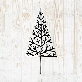 Christmas Tree Decals Peel and Stick - Wall Vinyl Decals Stickers - Ornament Snowflake Reindeer Santa Claus Holly Angel Silhouette - Car Window Truck Laptop Tumbler - Shop Store Room Decor DWSV15151