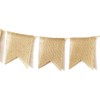 LWR CRAFTS Burlap Bunting Banner Swallow-Tailed 15 Pieces 15 feet