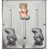 Candy Molds N More Teddy Bear in Stocking Lollipop Chocolate Candy Mold Christmas 2149