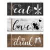3Pcs Wall Decor Wooden Hanging Wall Sign Wooden Wall Art