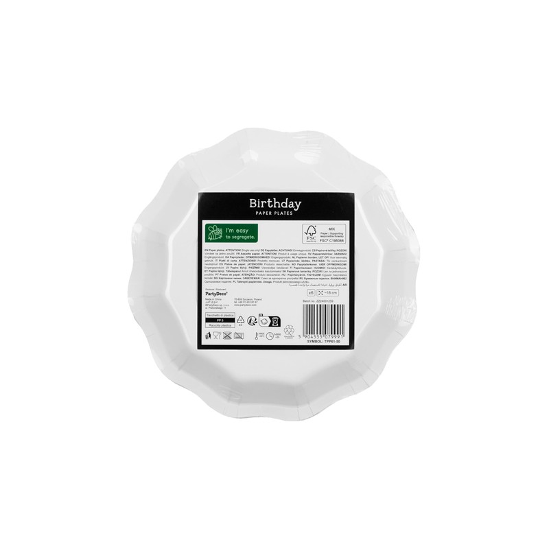 Hello 30 Small Paper Party Plates with Bow Design –
